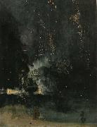 unknow artist The Nocturne under  the black and  gold France oil painting artist